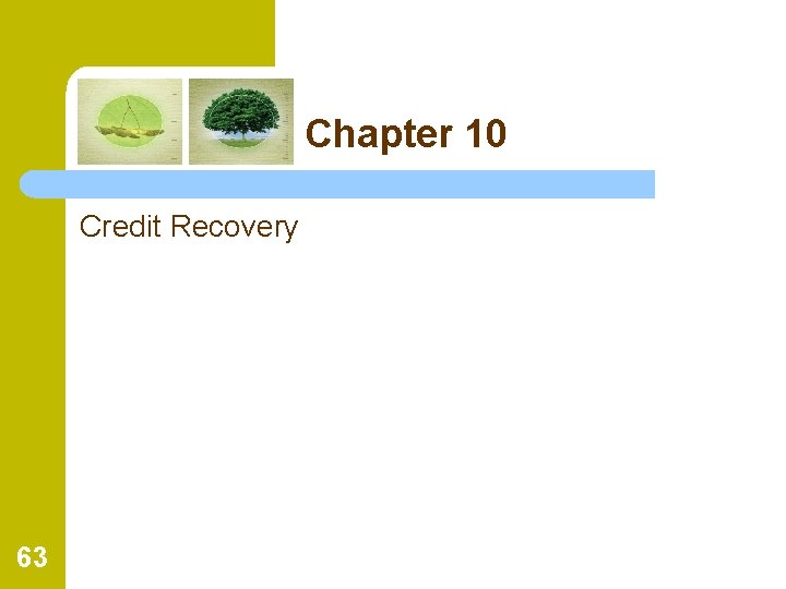 Chapter 10 Credit Recovery 63 