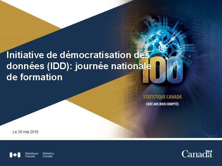 Initiative de démocratisation des données (IDD): journée nationale de formation Le 28 mai 2018