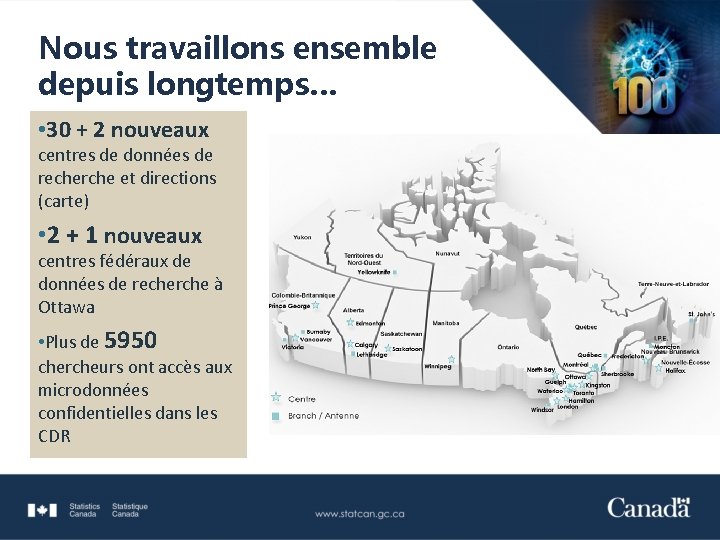 Nous travaillons ensemble depuis longtemps… • 30 + 2 nouveaux centres de données de