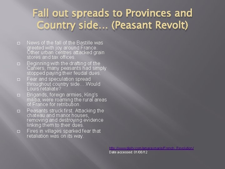 Fall out spreads to Provinces and Country side… (Peasant Revolt) � � � News
