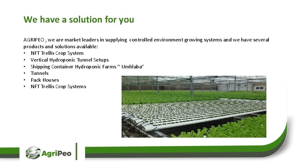 We have a solution for you AGRIPEO , we are market leaders in supplying