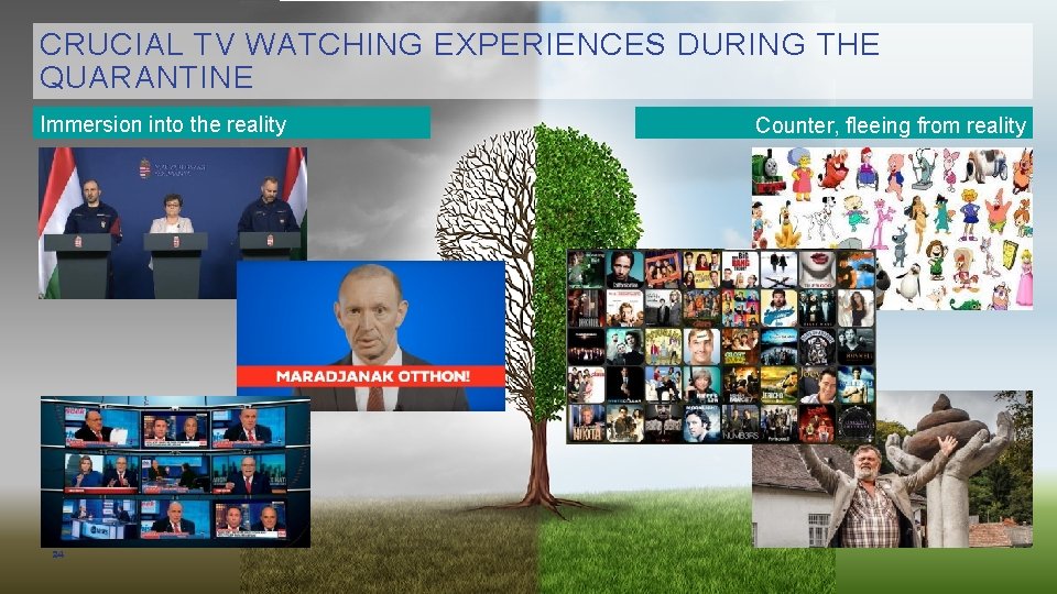 CRUCIAL TV WATCHING EXPERIENCES DURING THE QUARANTINE Immersion into the reality 24 © Ipsos