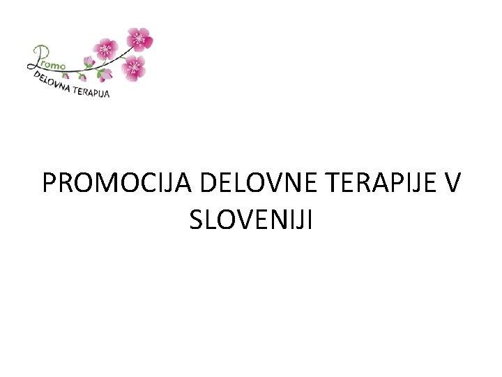 PROMOCIJA DELOVNE TERAPIJE V SLOVENIJI 