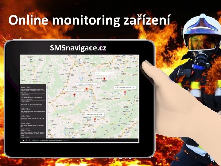 Online monitoring zařízení SMSnavigace. cz 