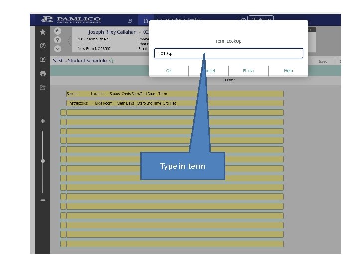 Type in term Type in term