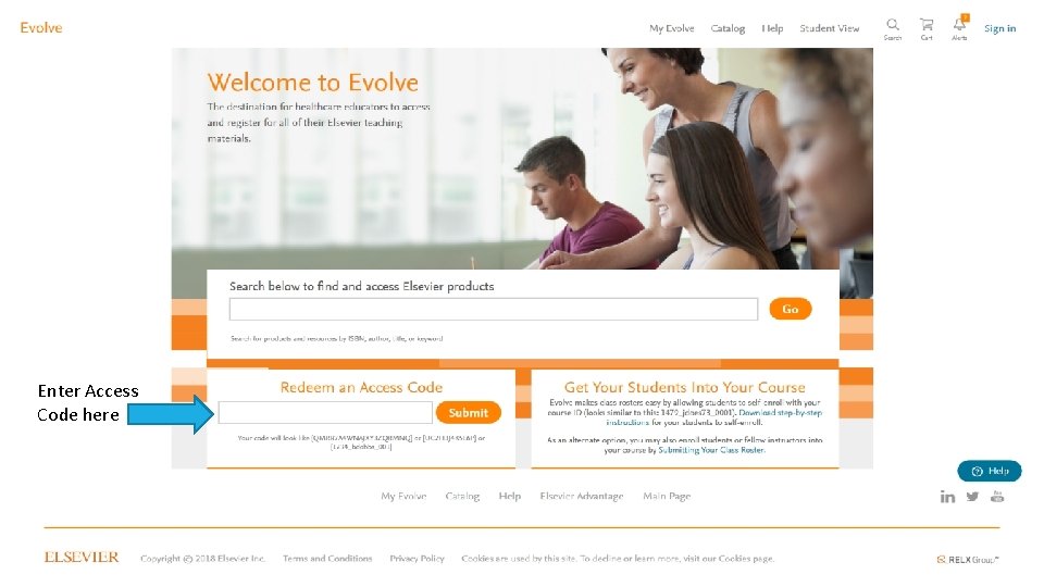 Enter Access Code here 