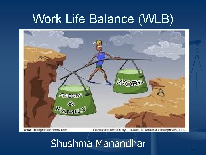 Work Life Balance (WLB) Shushma Manandhar 1 