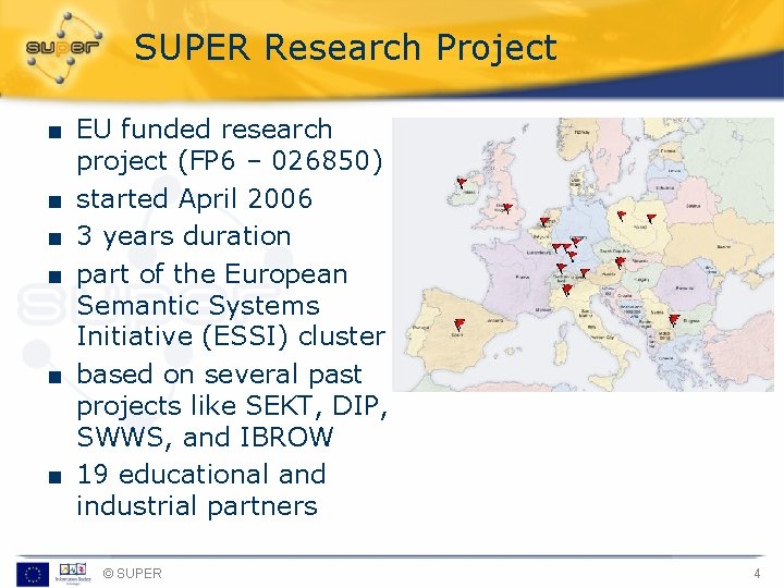 SUPER Research Project ■ EU funded research project (FP 6 – 026850) ■ started