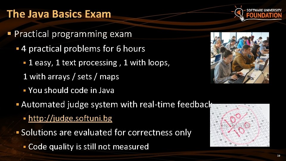 The Java Basics Exam § Practical programming exam § 4 practical problems for 6