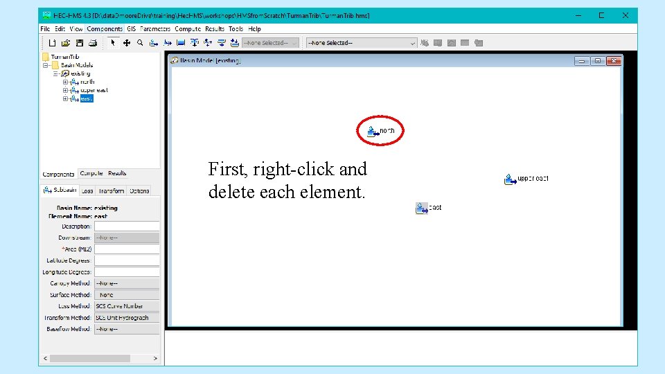 First, right-click and delete each element. First, right-click and delete each element.