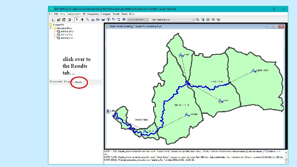click over to the Results tab… click over to the Results tab…