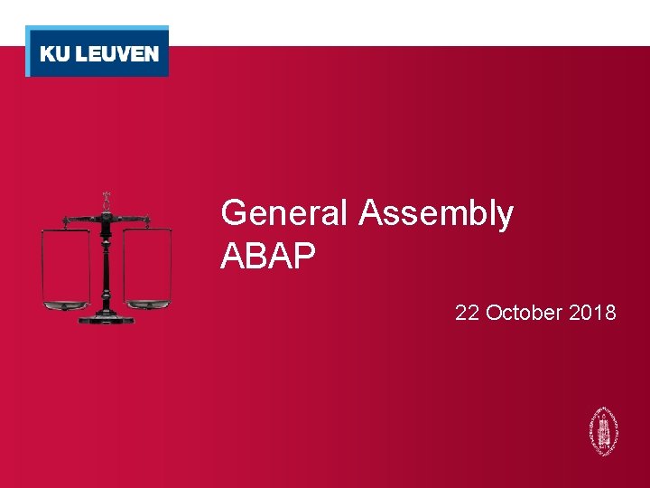 General Assembly ABAP 22 October 2018 
