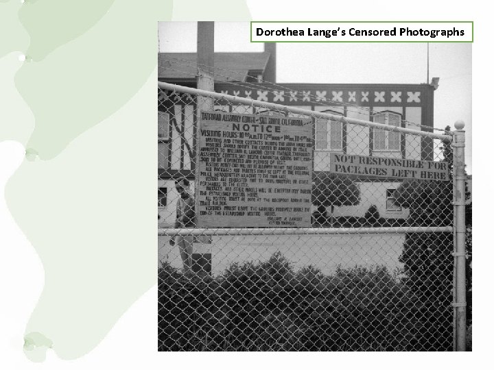 Dorothea Lange’s Censored Photographs 