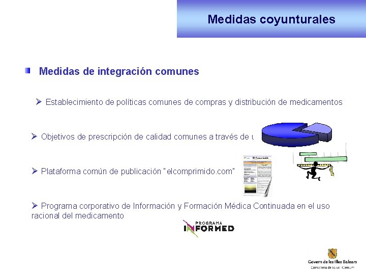 Medidas coyunturales Medidas de integración comunes Establecimiento de políticas comunes de compras y distribución