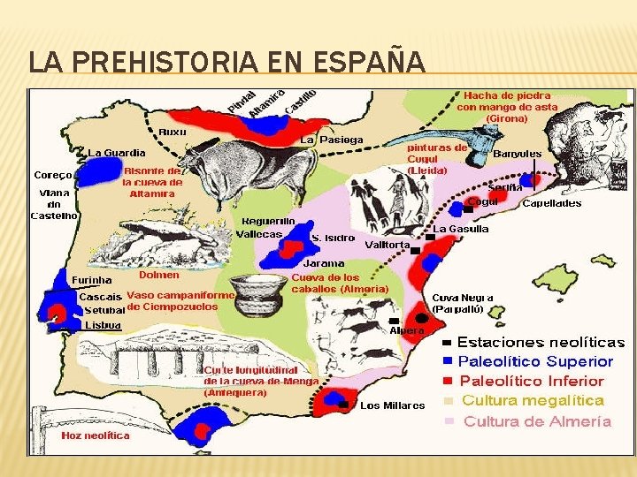 LA PREHISTORIA EN ESPAÑA LA PREHISTORIA EN ESPAÑA