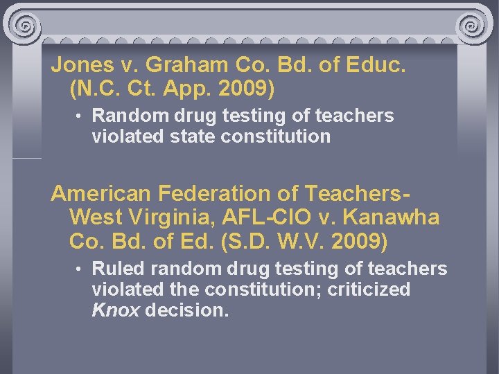 Jones v. Graham Co. Bd. of Educ. (N. C. Ct. App. 2009) • Random