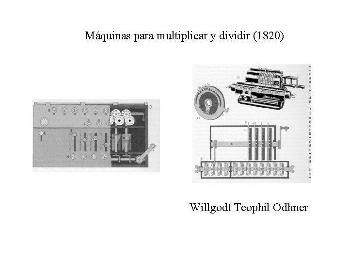 Máquinas para multiplicar y dividir (1820) Willgodt Teophil Odhner 