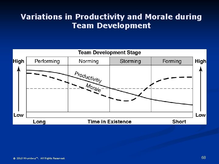 Variations in Productivity and Morale during Team Development © 2010 Nkumbwa™. All Rights Reserved.