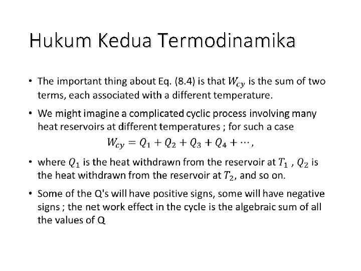 Hukum Kedua Termodinamika • 