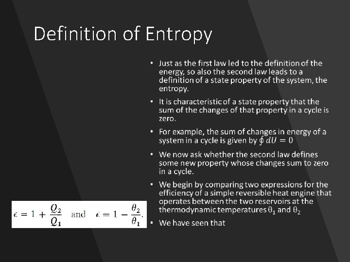 Definition of Entropy • 