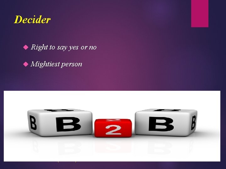 Decider Right to say yes or no Mightiest person Rajnish Kumar Accman Institute of