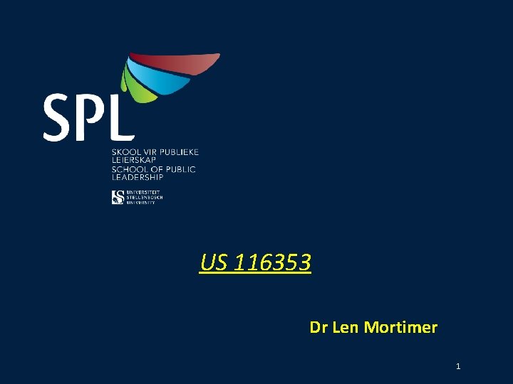 US 116353 Dr Len Mortimer 1 