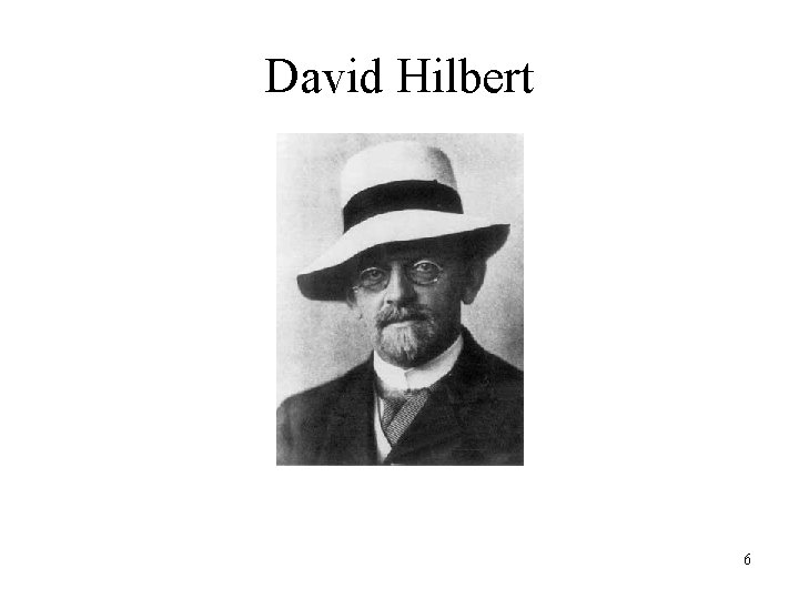 David Hilbert 6 