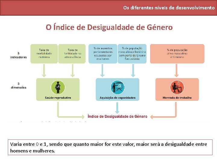 Os diferentes níveis de desenvolvimento O Índice de Desigualdade de Género Varia entre 0