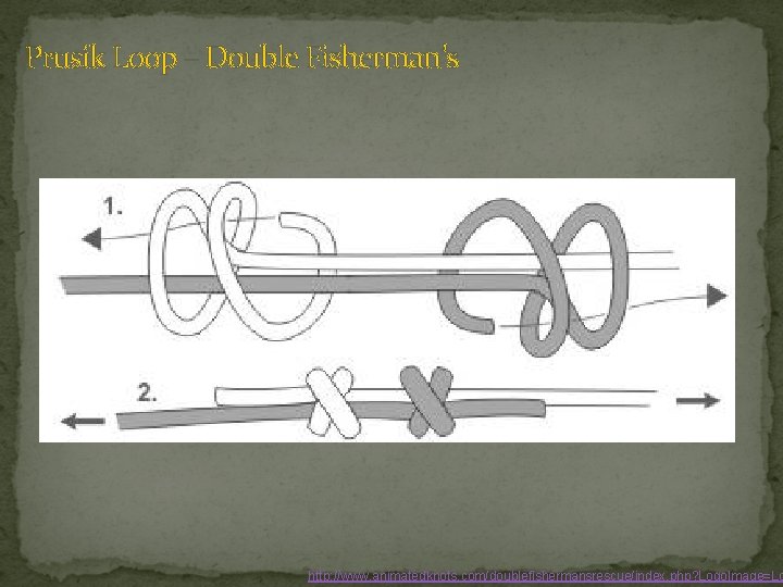 Prusik Loop – Double Fisherman’s http: //www. animatedknots. com/doublefishermansrescue/index. php? Logo. Image=Lo 
