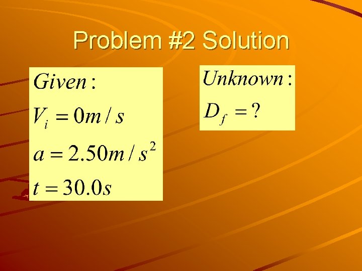 Problem #2 Solution 