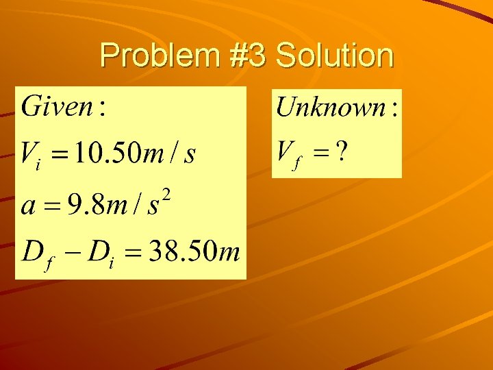 Problem #3 Solution 