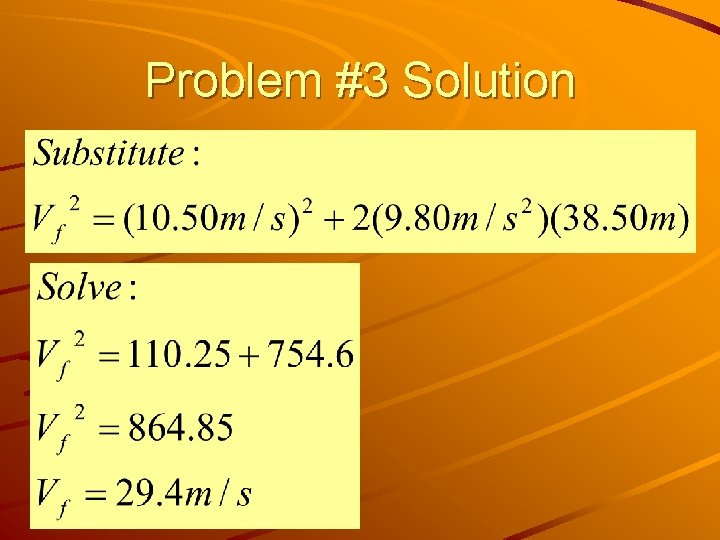 Problem #3 Solution 