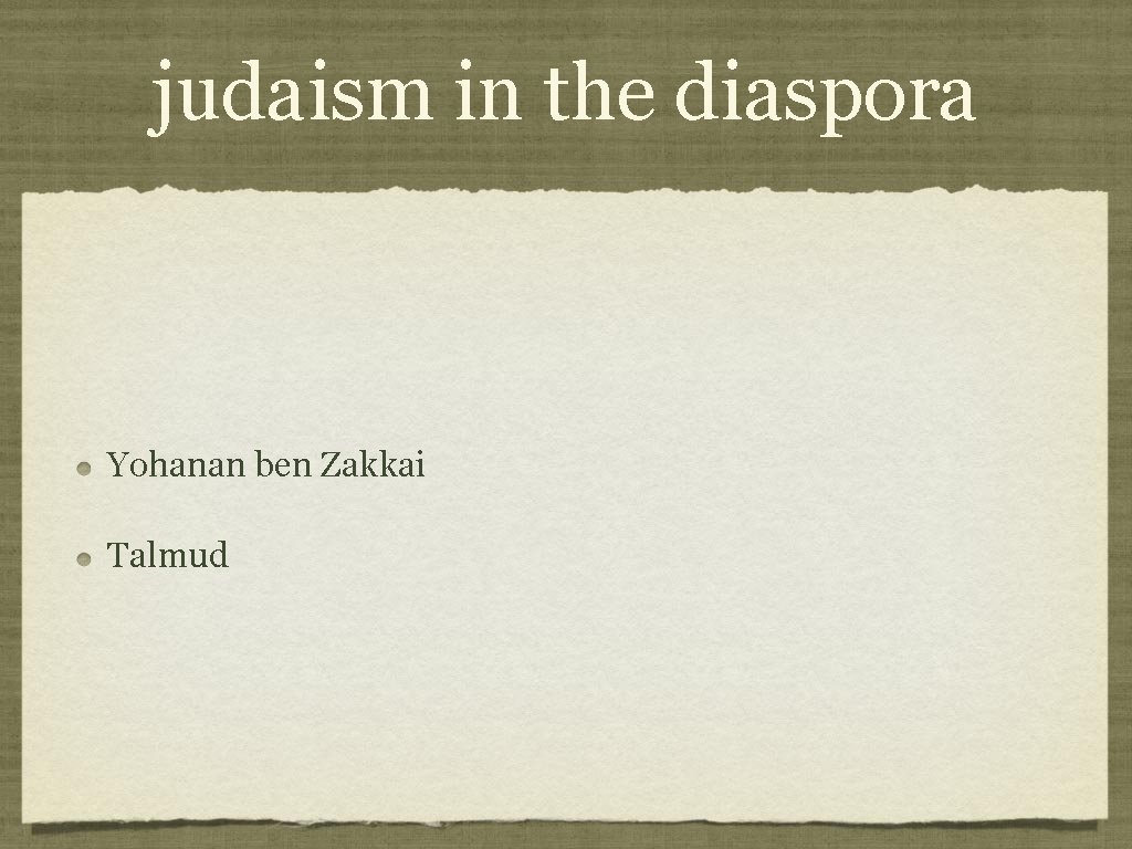 judaism in the diaspora Yohanan ben Zakkai Talmud 