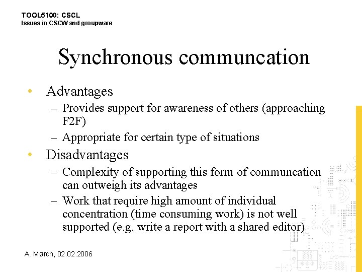 Tool 5100 Cscl Issues In Cscw And Groupware