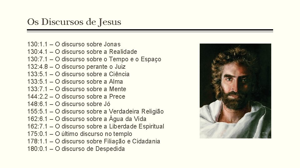 Os Discursos de Jesus 130: 1. 1 – O discurso sobre Jonas 130: 4.