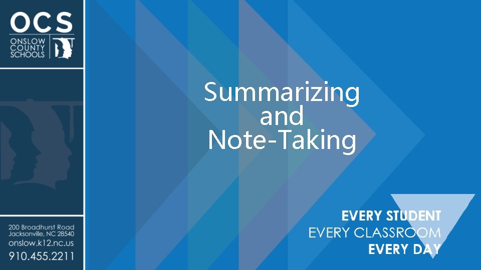 Summarizing and Note-Taking 