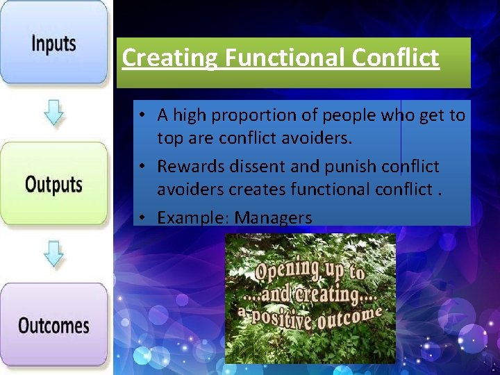 Creating Functional Conflict • A high proportion of people who get to top are