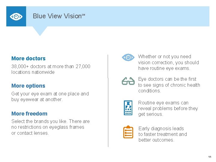 Blue View Vision SM More doctors 38, 000+ doctors at more than 27, 000