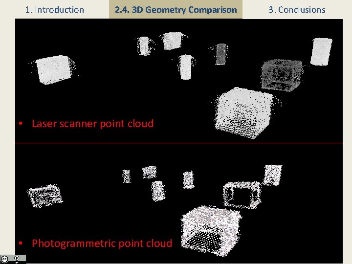 1. Introduction 2. 4. 3 D Geometry Comparison • Laser scanner point cloud •