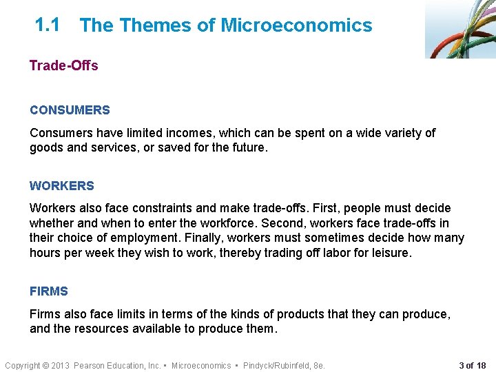 1. 1 Themes of Microeconomics Trade-Offs CONSUMERS Consumers have limited incomes, which can be