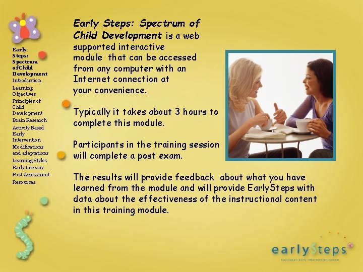 Early Steps: Spectrum of Child Development is a web Early Steps: Spectrum of Child