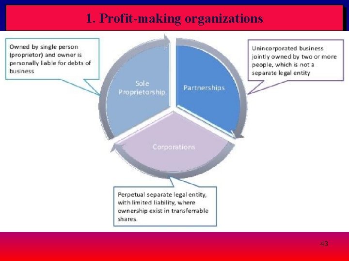 1. Profit-making organizations 43 1. Profit-making organizations 43