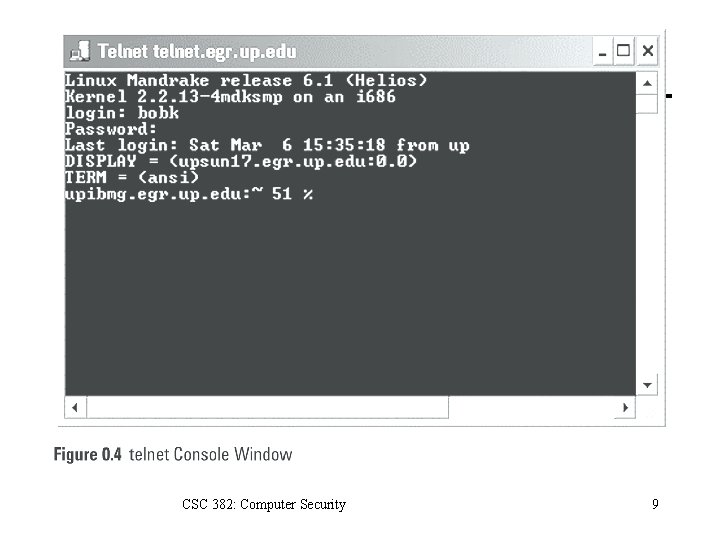 CSC 382: Computer Security 9 