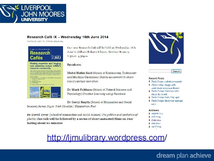 http: //ljmulibrary. wordpress. com/ 