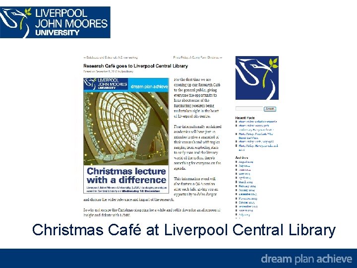 Christmas Café at Liverpool Central Library 