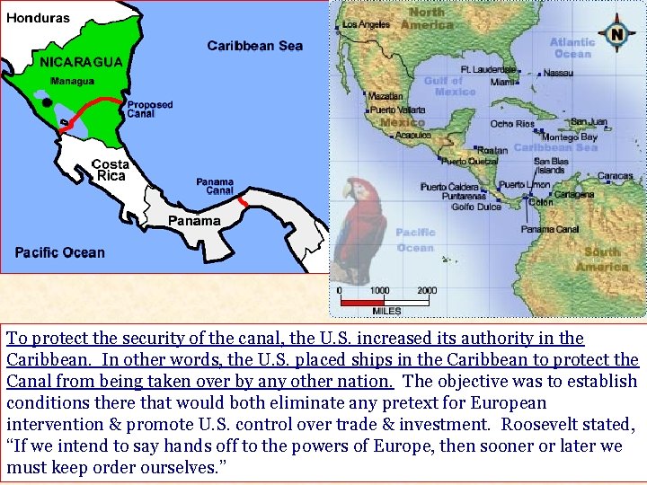 To protect the security of the canal, the U. S. increased its authority in