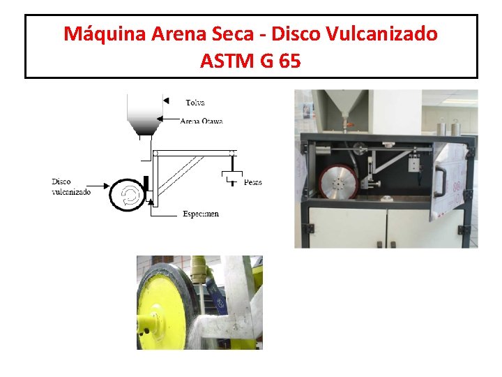 Máquina Arena Seca - Disco Vulcanizado ASTM G 65 