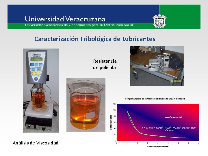 Caracterización Tribológica de Lubricantes Resistencia de película Análisis de Viscosidad Caracterización Tribológica de Lubricantes Resistencia de película Análisis de Viscosidad