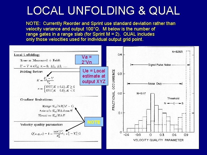 LOCAL UNFOLDING & QUAL NOTE: Currently Reorder and Sprint use standard deviation rather than