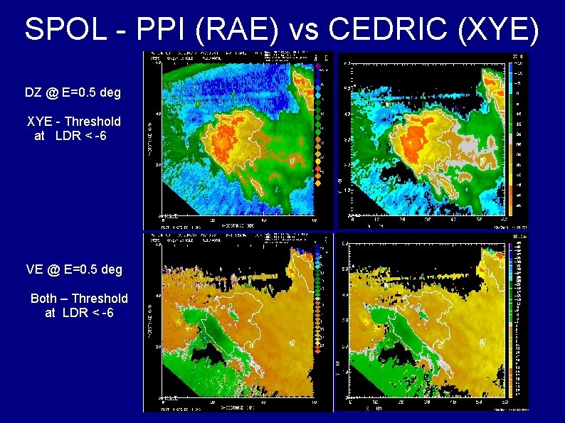 SPOL - PPI (RAE) vs CEDRIC (XYE) DZ @ E=0. 5 deg XYE -